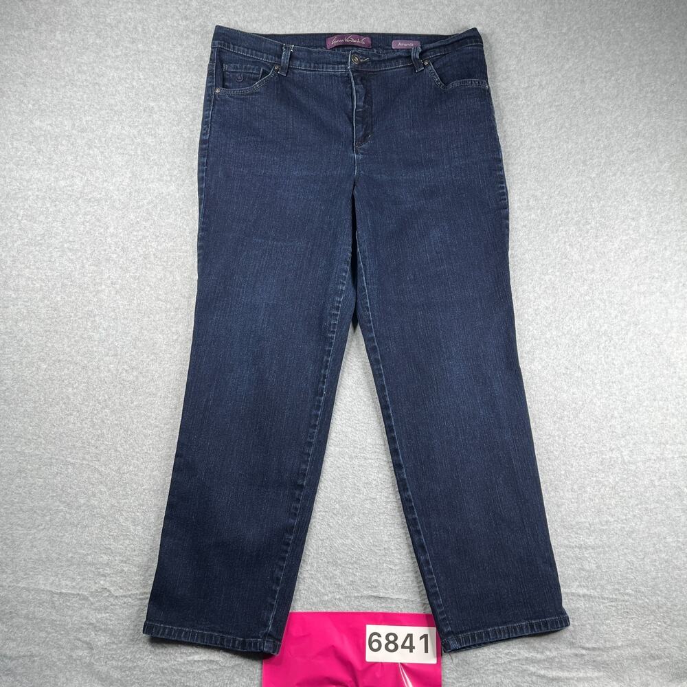 Gloria Vanderbilt Denim Jeans Dark Wash Womens Size 16W Amanda